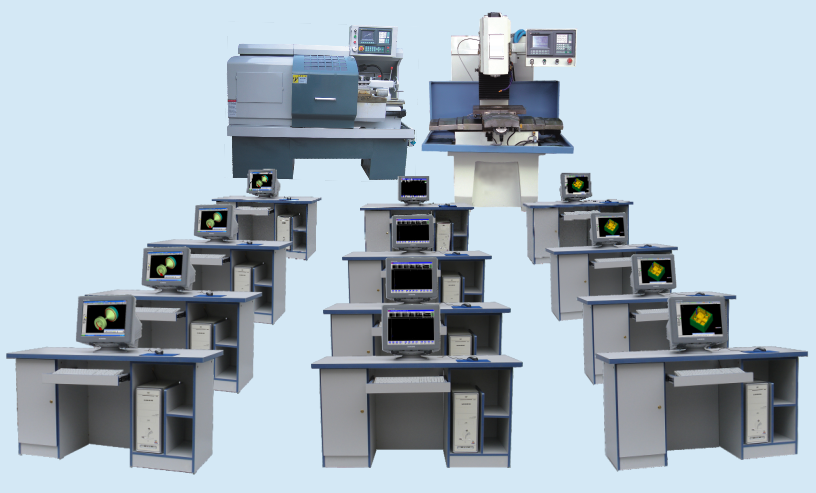 多媒体网络型教学生产两用数控机床机电一体化编程实验室